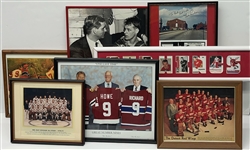 1950's-2000's Gordie Howe Detroit Red Wings Lot of 60+  Pennants, Steins, Glassware, Pucks, Lamp, Photos and More