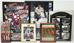 1950's-2000's Gordie Howe Detroit Red Wings Lot of 60+  Pennants, Steins, Glassware, Pucks, Lamp, Photos and More