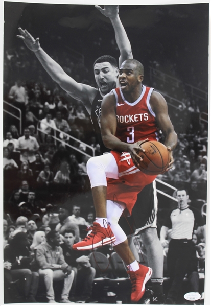 2017-19 Chris Paul Houston Rockets Signed 12" x 18" Photo (*JSA*)