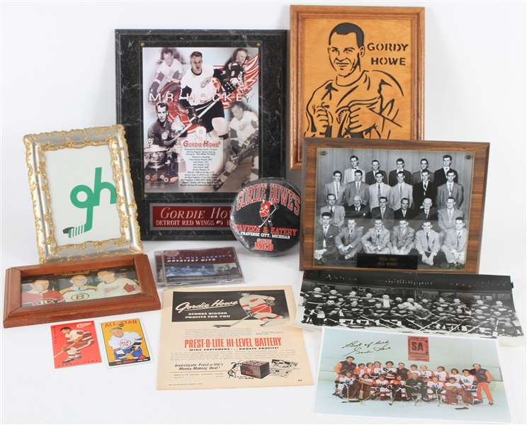 1970s-2000s Gordie Howe Detroit Red Wings Memorabilia Collection - Lot of 12