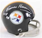 1990s Franco Harris Pittsburgh Steelers Signed Mini Helmet (JSA)