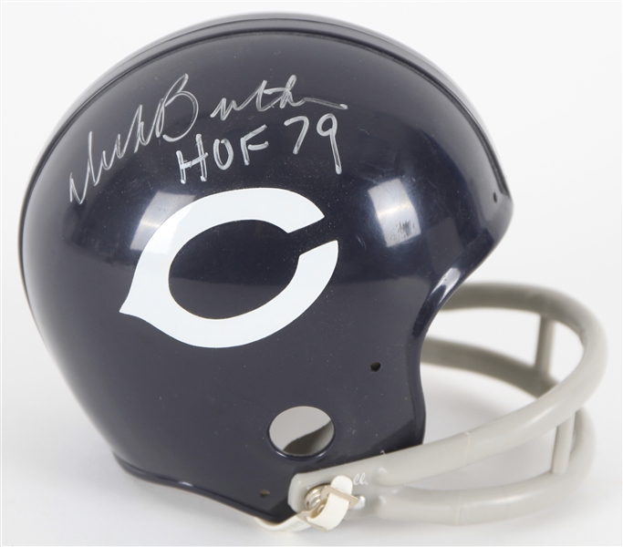 1980s Dick Butkus Chicago Bears Signed Mini Helmet (JSA)