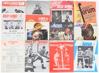 1960's-70s Gordie Howe Detroit Red Wings Houston Aeroes New England Whalers Program Collection - Lot of 65