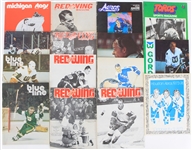 1960's-70s Gordie Howe Detroit Red Wings Houston Aeroes New England Whalers Program Collection - Lot of 65