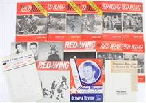 1960's-70s Gordie Howe Detroit Red Wings Houston Aeroes New England Whalers Program Collection - Lot of 65
