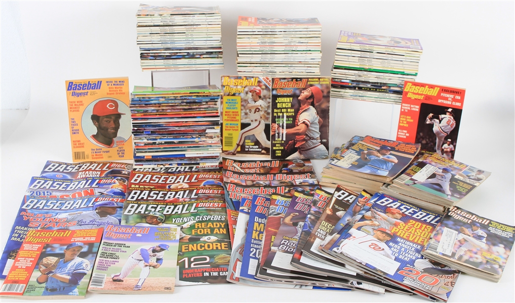 1970s-2000s Baseball Digest Issues (Lot of 120+)