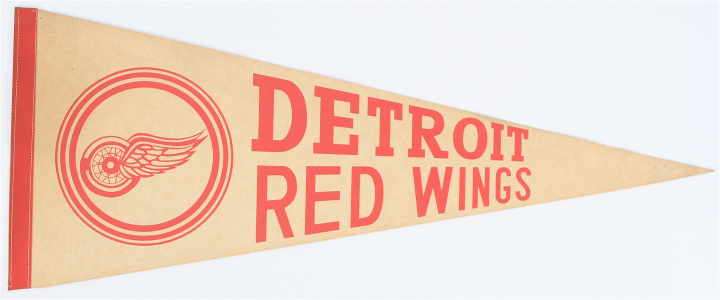 1950s-60s Detroit Red Wings 30" Full Size Pennant