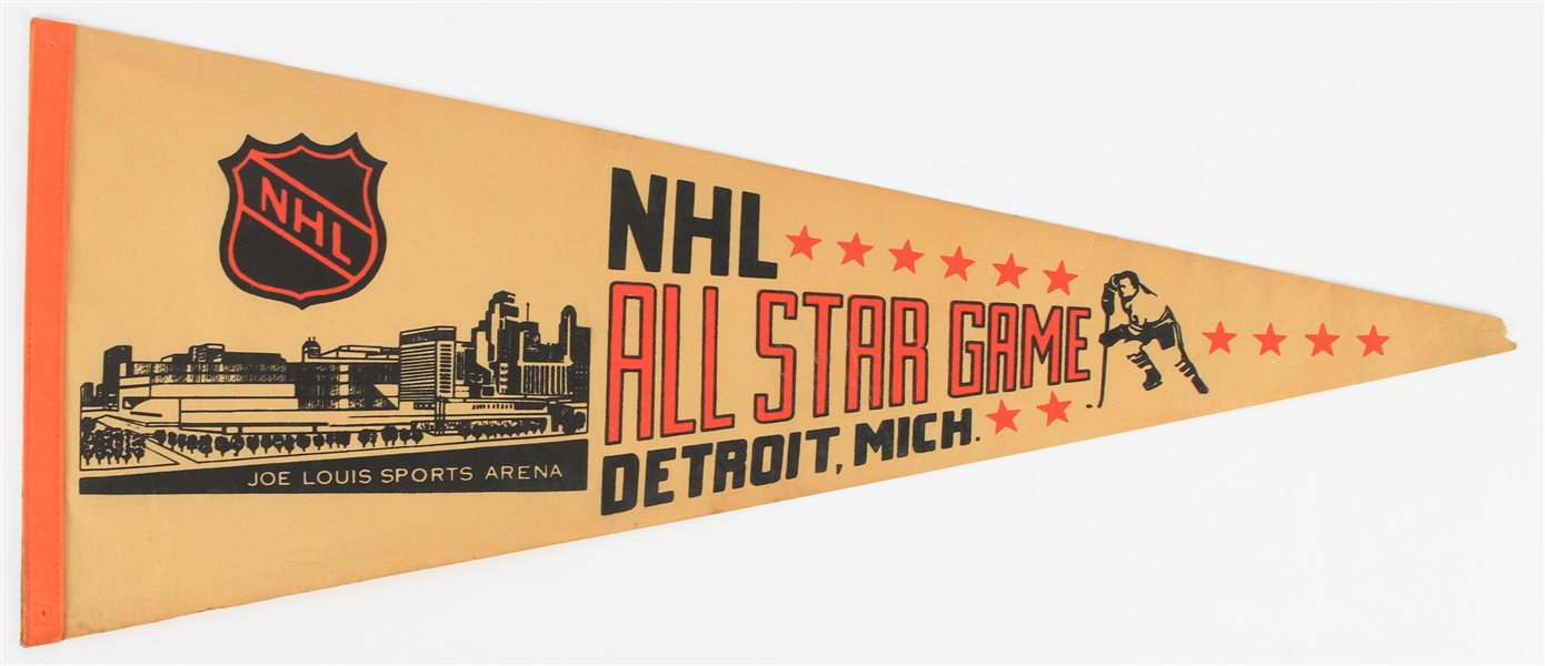 1980 NHL All Star Game Joe Louis Arena Detroit 29" Full Size Pennant