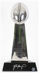 1997 Brett Favre Green Bay Packers Signed 9x17 Vince Lombardi Super Bowl XXXI Trophy (Brett Favre Hologram) 