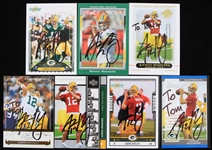 2005-2006 Aaron Rodgers Green Bay Packers Autographed Trading Cards (Lot of 7) (JSA)