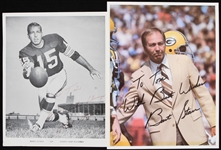 1956-1971 Bart Star Green Bay Packers Autographed 8x10 Photos (Lot of 2) (JSA)
