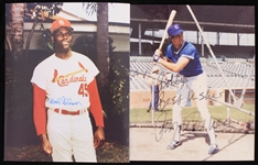 1980s Bob Gibson St. Louis Cardinals and Ryne Sandberg Chicago Cubs Autographed 8x10 Photos (Lot of 2) (JSA)