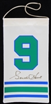 1946-1980 Gordie Howe Hartford Whalers Autographed 10" Number Banner (JSA)