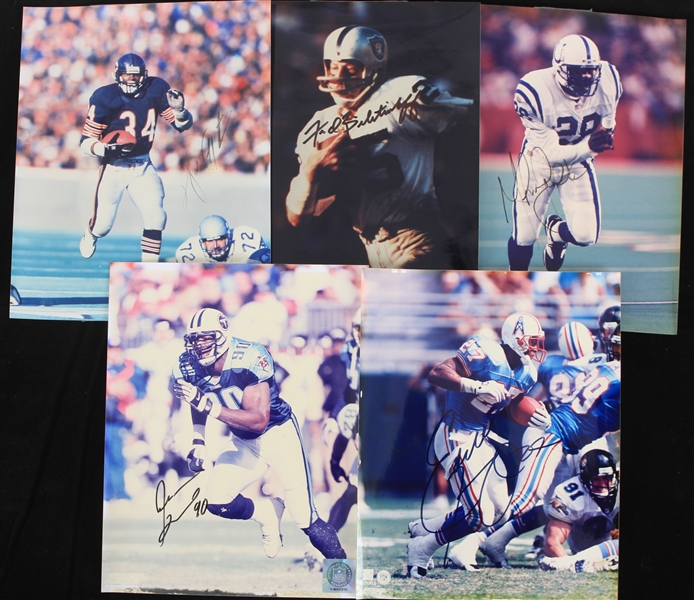 1960s-1990s Barry Sanders, Jim Brown, Herb Adderley, Willie Wood and more Signed 8x10 Photos (Lot of 13) (JSA)