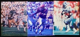 1960s-1990s Barry Sanders, Jim Brown, Herb Adderley, Willie Wood and more Signed 8x10 Photos (Lot of 13) (JSA)