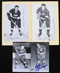 1950's-1960's Detroit Red Wings Autographed 3x5 and 5x7 Photos Featuring Marcel Bonin Metro Prystai Johnny Wilson Gordie Howe and More (Lot of 16) (JSA)