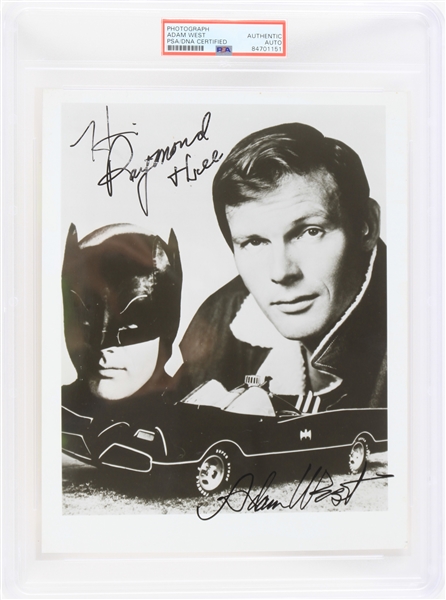 1966-1968 Adam West Batman Autographed 8x10 Black and White Photo (PSA Slabbed)