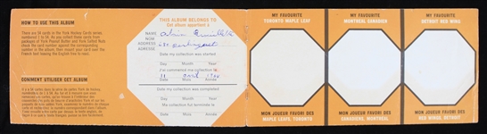 1963-64 York Peanut Butter N.H.L Hockey Card Album