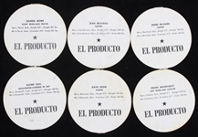 1962-63 El Producto NHL Star Coasters Featuring Gordie Howe Detroit Red Wings Glenn Hall Chicago Blackhawks Dave Keon Toronto Maple Leafs and More (Lot of 6)