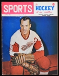1963 Gordie Howe Detroit Red Wings on the Cover of Sports Magazine (In French)