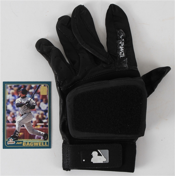1998-2005 Jeff Bagwell Houston Astros Franklin Game Worn Batting Glove (MEARS LOA)
