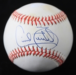 1990-92 Cecil Fielder Detroit Tigers Signed OAL Brown Baseball (JSA)