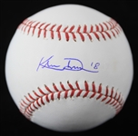 2013-15 Khris Davis Milwaukee Brewers Signed OML Selig Baseball (JSA)