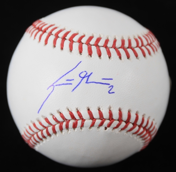 2013-16 Scooter Gennett Milwaukee Brewers Signed OML Selig Baseball (JSA)