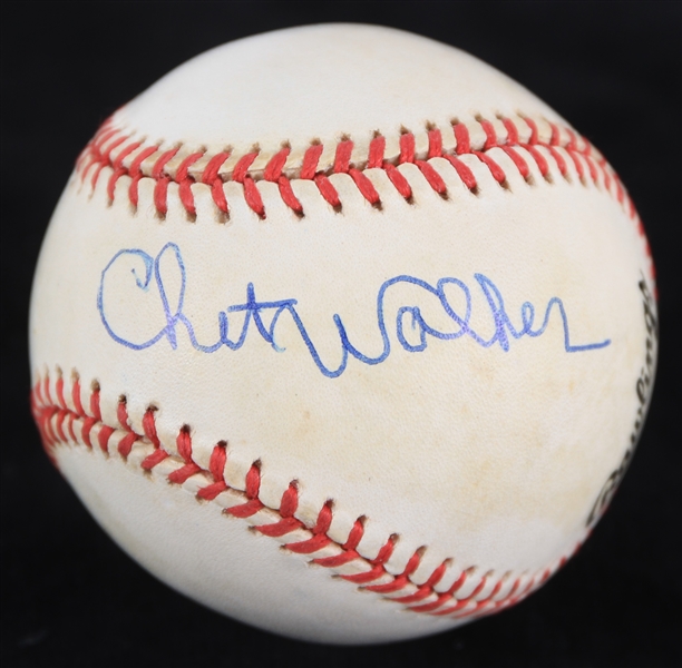 1995-99 Chet Walker Chicago Bulls Signed ONL Coleman Baseball (JSA)