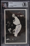 1946-1958 Bob Lemon Cleveland Indians Autographed Postcard (Beckett Slabbed)