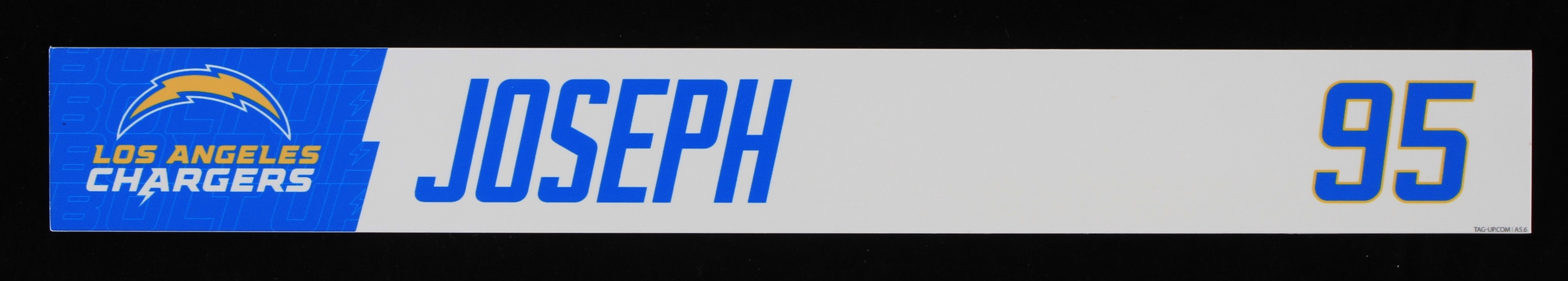 2020 Linval Joseph Los Angeles Chargers Locker Name Plate