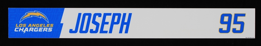 2020 Linval Joseph Los Angeles Chargers Locker Name Plate