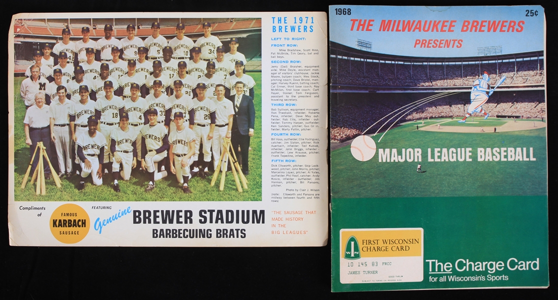 1968-1971 Milwaukee Brewers/Chicago White Sox Program and Team Photo (Lot of 2)