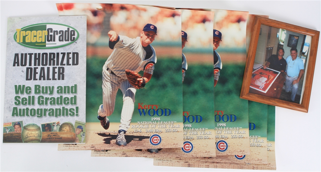 1998 Kerry Wood Chicago Cubs 16" x 20" Rookie of the Year Photos - Lot of 21