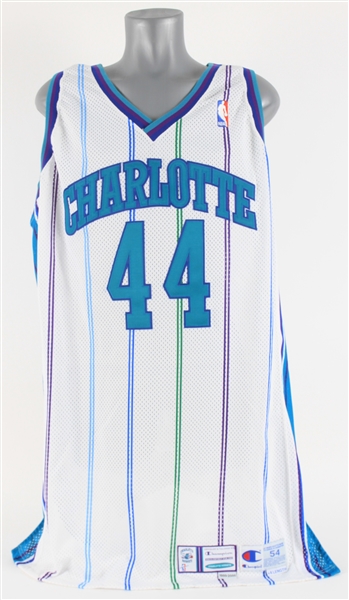 1999-2000 Derrick Coleman Charlotte Hornets Game Worn Home Jersey (MEARS A5)