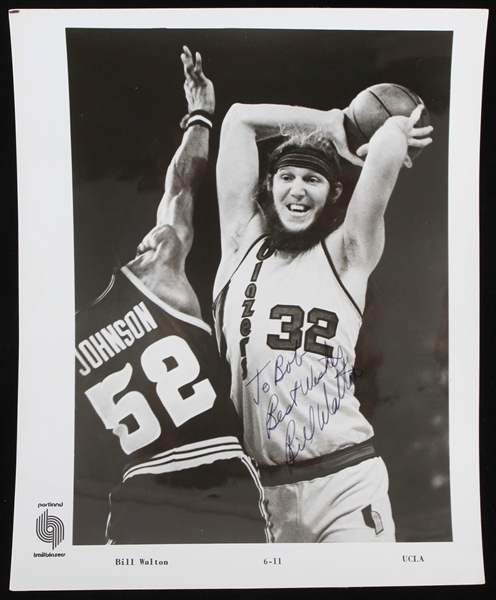 1970s Basketball Signed 8" x 10" Player Photos - Lot of 7 w/ Bill Walton, George Gervin, Bob Lanier & More (JSA)