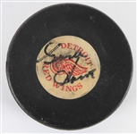 1960s Gordie Howe Detroit Red Wings Signed ONHL Art Ross Tyer Game Puck (MEARS LOA/JSA)