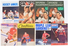 1950s-90s Hockey Publication Collection - Lot of 19 w/ Magazines, French Language, Program & More