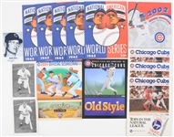 1970s-2000s Chicago Cubs Scorecard Program & Player Photo Collection - Lot of 23 w/ 1946 World Series Reprint Programs & More