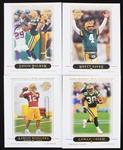 2005 Green Bay Packers Topps 50th Anniversary Oversize Trading Cards - Lot of 4 w/ Brett Favre, Aaron Rodgers, Ahman Green & Javon Walker