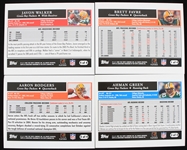 2005 Green Bay Packers Topps 50th Anniversary Oversize Trading Cards - Lot of 4 w/ Brett Favre, Aaron Rodgers, Ahman Green & Javon Walker