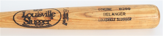 1982 Mark Belanger Los Angeles Dodgers Louisville Slugger Professional Model Game Used Bat w/ Trading Card (MEARS LOA)