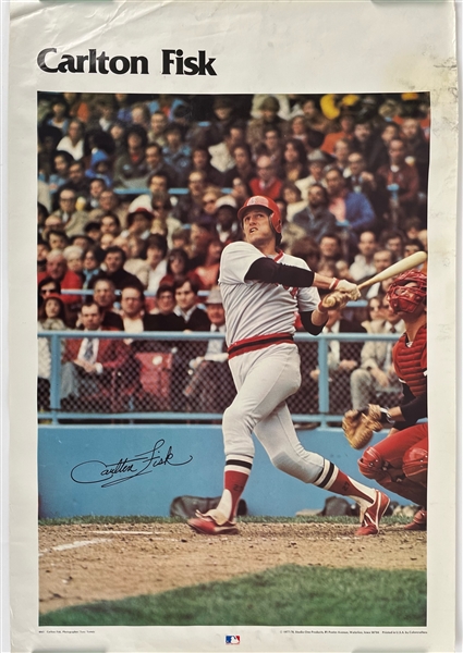 1977-78 Carlton Fisk Boston Red Sox 24" x 36" Poster
