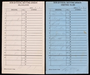 1978 Paul Molitor Milwaukee Brewers Lineup Card (Lot of 2)
