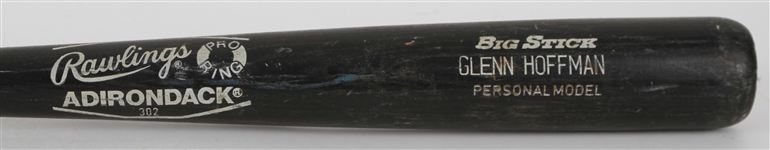 1983 Glenn Hoffman Boston Red Sox Signed Adirondack Professional Model Game Used Bat (MEARS LOA/JSA)