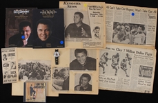1960s-2000s Muhammad Ali World Heavyweight Champion Memorabilia Collection - Lot of 28 w/ Jet Magazines, Newspaper Sections, Depraz Watch Face & More(Troy Kinunen Collection)