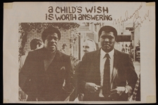 1984 Muhammad Ali World Heavyweight Champion Signed 5.5" x 8.5" A Childs Wish Is Worth Answering Cut (JSA/Troy Kinunen Collection)