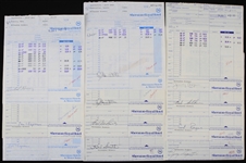 1976 Milwaukee Brewers Signed Sheraton Royal Hotel Invoices - Lot of 26 w/ Hank Aaron, Gorman Thomas, Sixto Lezcano & More (JSA)