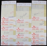 1976 Milwaukee Brewers Signed Royal Inn of Anaheim Hotel Invoices - Lot of 27 w/ Harvey Kuenn, George Scott, Mike Hegan & More (JSA)