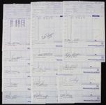 1976 Milwaukee Brewers Signed Sheraton Royal Hotel Invoices - Lot of 25 w/ Robin Yount, Bob Uecker, Harvey Kuenn & More (JSA)